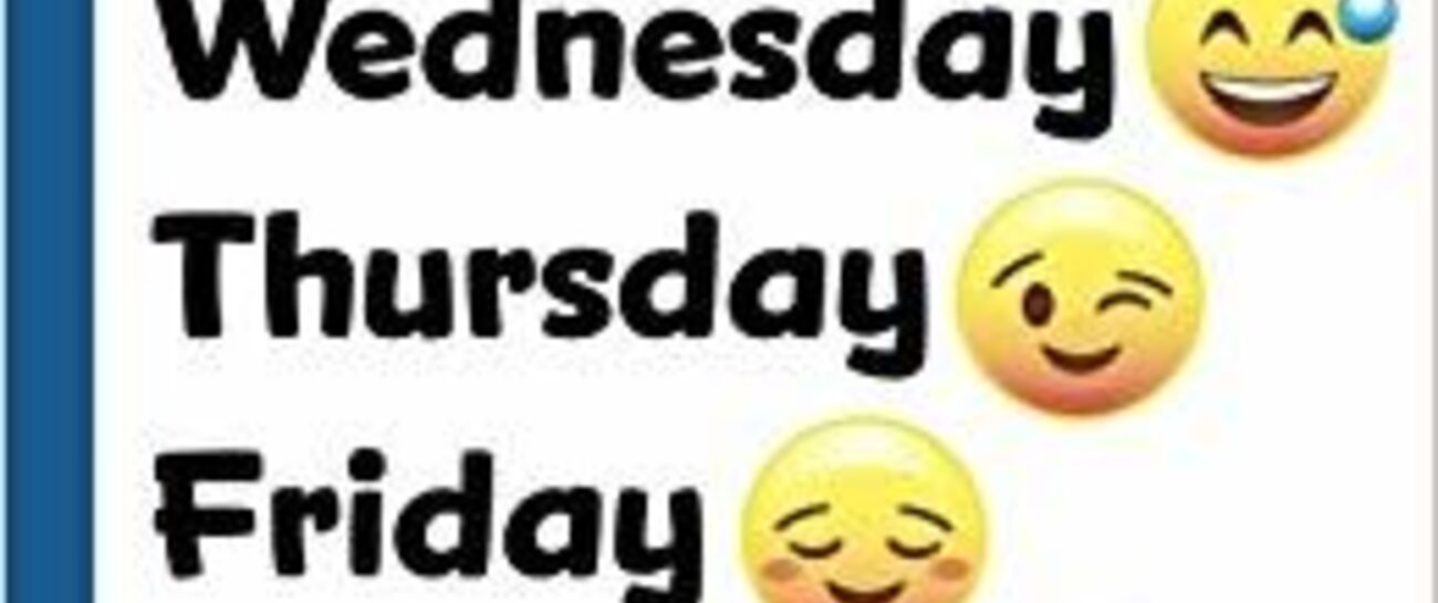 Monday to Sunday..