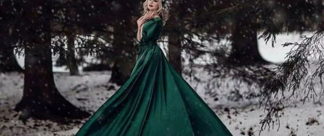The green velvet gown